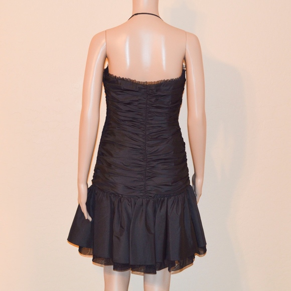 BETSY JOHNSON Evening Ruched Silk Party Dress - Picture 7 of 9